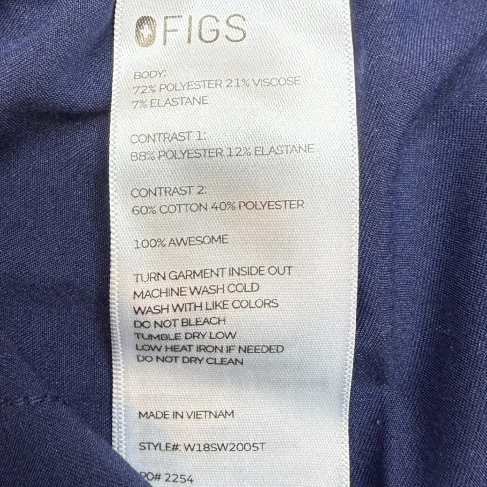 FIGS Zamora Jogger Scrub Pants Mens XL Tall Navy Blue Technical W18SW2005T